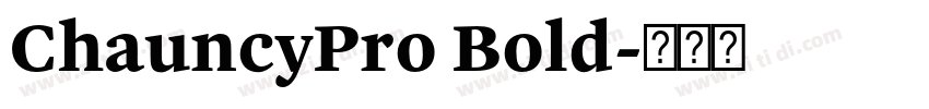 ChauncyPro Bold字体转换